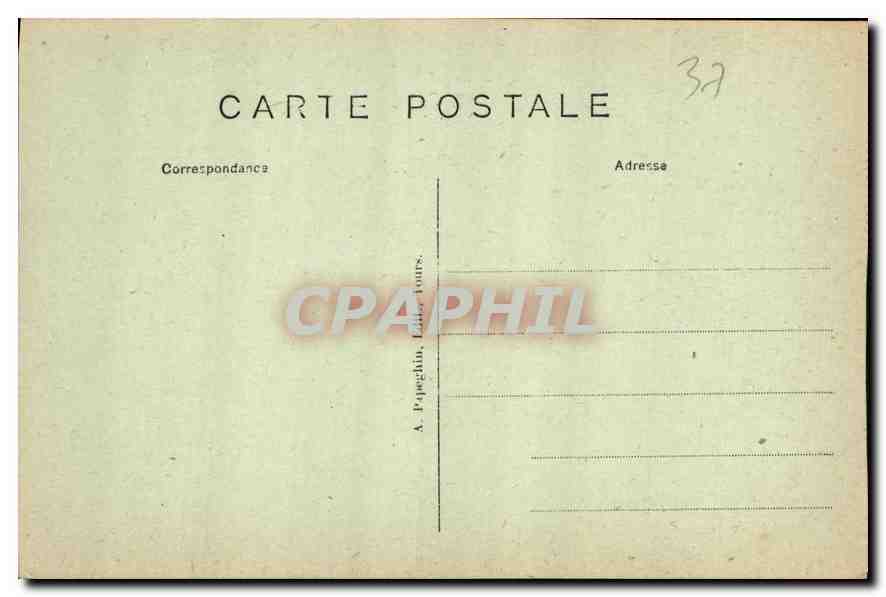 CPA Amboise Le Chateau La Chapelle St Hubert et la Tour Heurtault  — Rückseite