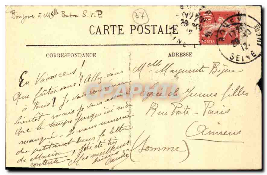CPA Notre Dame Tombeaux des Cardinaux d'Amboise  — Rückseite