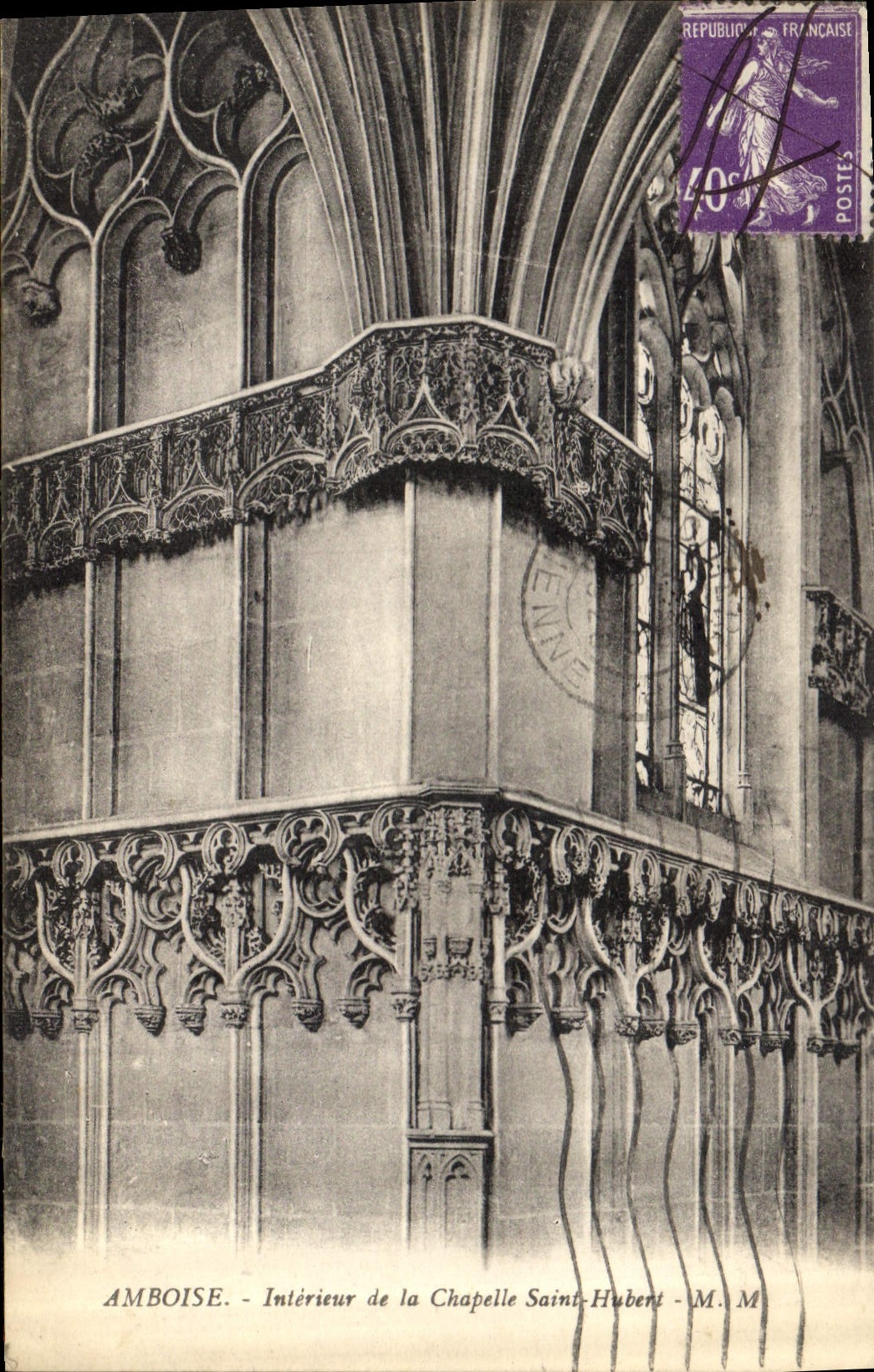CPA Amboise Interieur de la Chapelle Saint Hubert 
