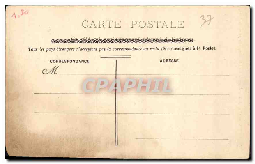 CPA Usse Indre et Loire Le Chateau vue prise du Parc  — Rückseite