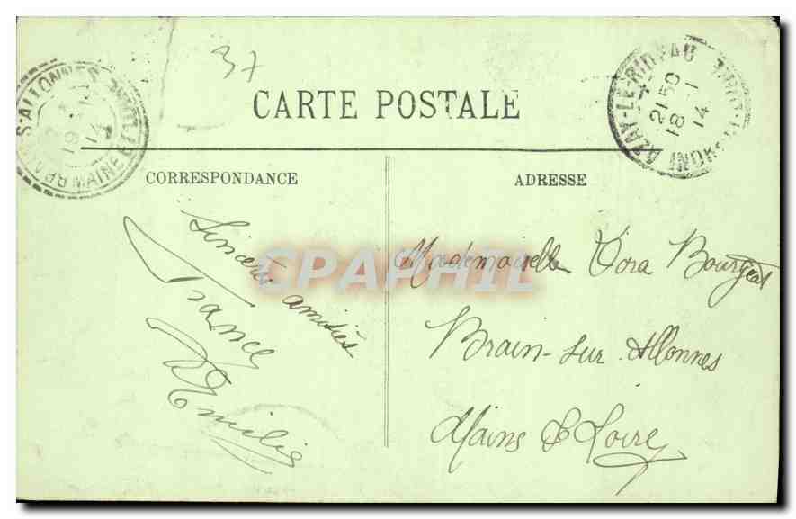 CPA Azay le Rideau Le Chateau Les Tours Nord  — Verso