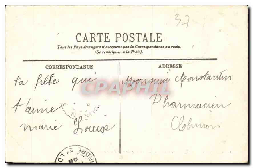 CPA Chenonceaux Le Chateau La Facade Occidentale  — Rückseite