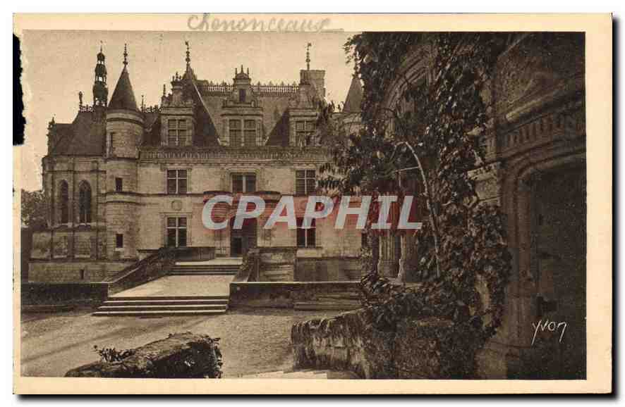 CPA Chateaux de la Loire Chateau de Chenonceaux Aile Thomas Bohier et detail de la Tour des Marques 