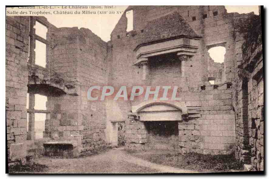 CPA Chinon Le Chateau Salle des Trophees Chateau du Milieu 