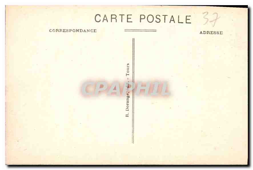 CPA Chinon Le Chateau Salle des Trophees Chateau du Milieu  — Rückseite