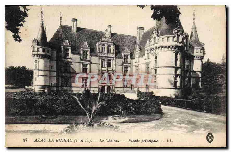 CPA Azay le Rideau Le Chateau Facade principale 