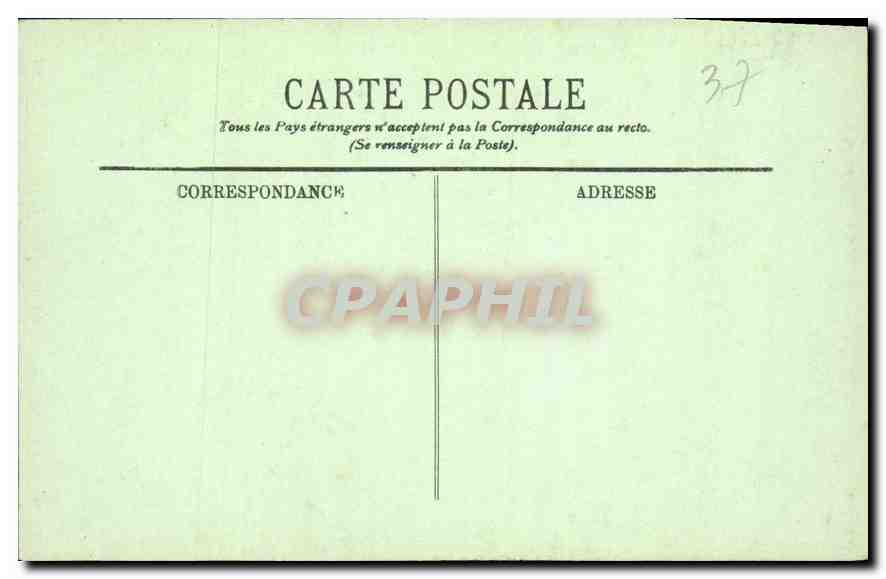 CPA Azay le Rideau Portail romain de l'Eglise  — Verso