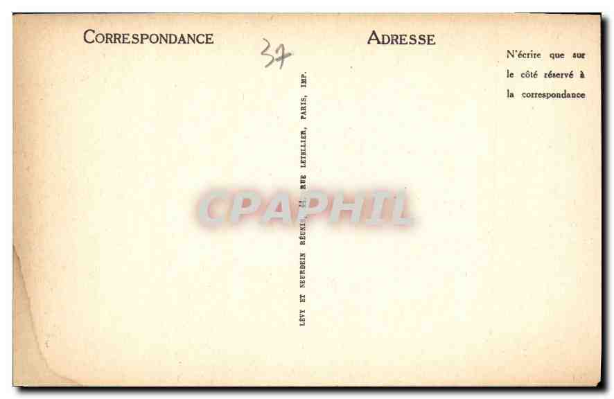 CPA Tours Cathedrale Saint Gatien Nef centrale et Choeur  — Rückseite