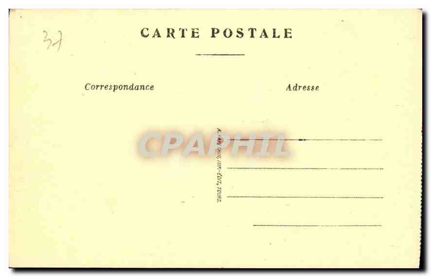 CPA Amboise Le Chateau Monument historique  — Rückseite
