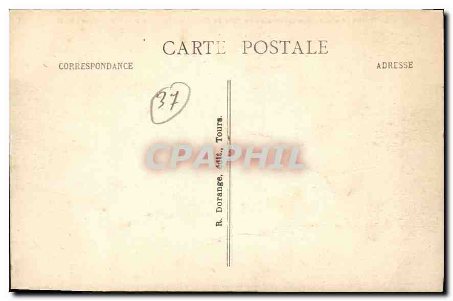 CPA Tours Vue Generale Le Pont de Pierre sur la Loire et la cathedrale  — Rückseite