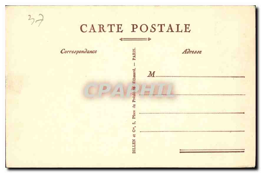 CPA Loches Vue generale Jeanne d'Arc pass plusieurs fois en 1429  — Rückseite