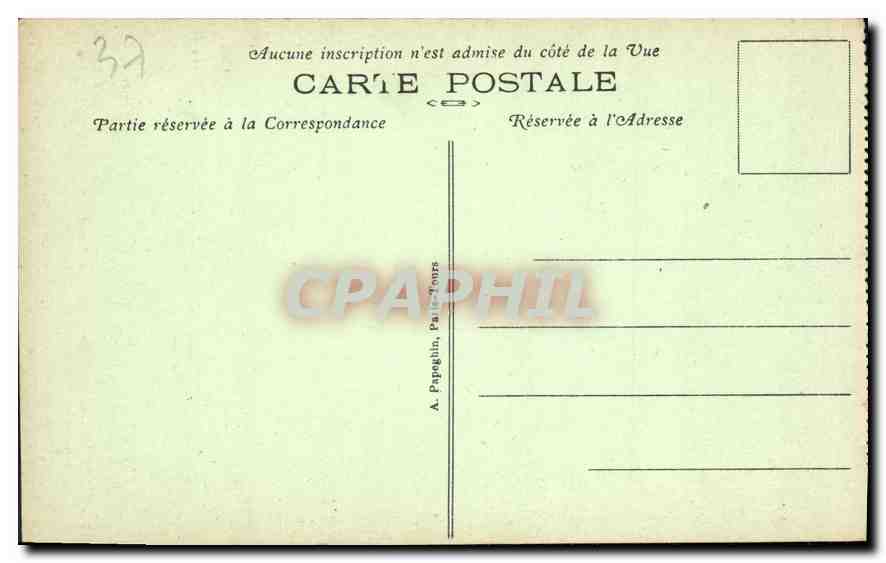 CPA Amboise Le Chateau Porte d'entree du Jeu de Paume  — Rückseite