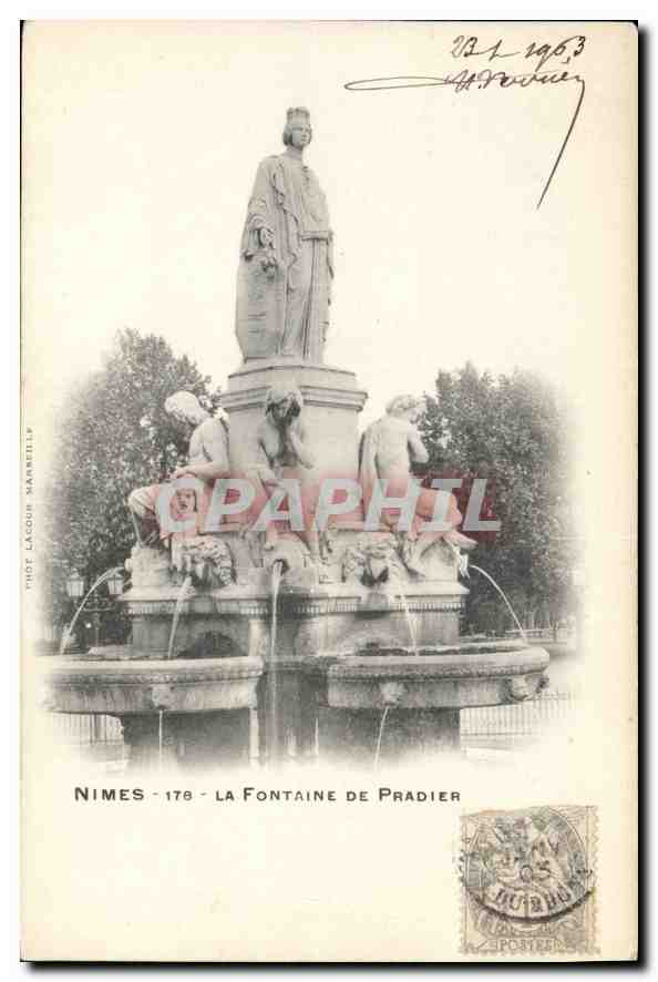 Nîmes - La Fontaine de Pradier — phototypie de P. Lacour-Marbeill, n°178 - Recto