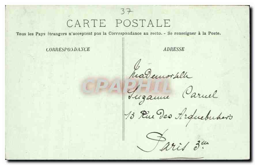 CPA Tours La Maison de Tristan l'Hermite La Cour  — Rückseite
