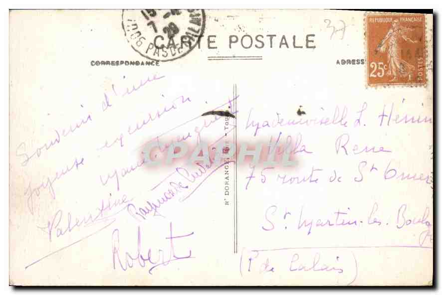 CPA Azay le Rideau Chateau National  — Verso