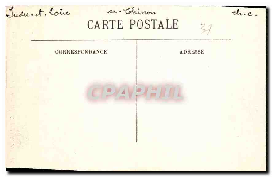 CPA Azay le Rideau Portail romain de l'Eglise  — Rückseite