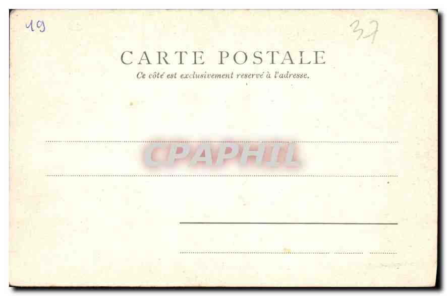 CPA Chateau d'Azay le Rideau  — Rückseite