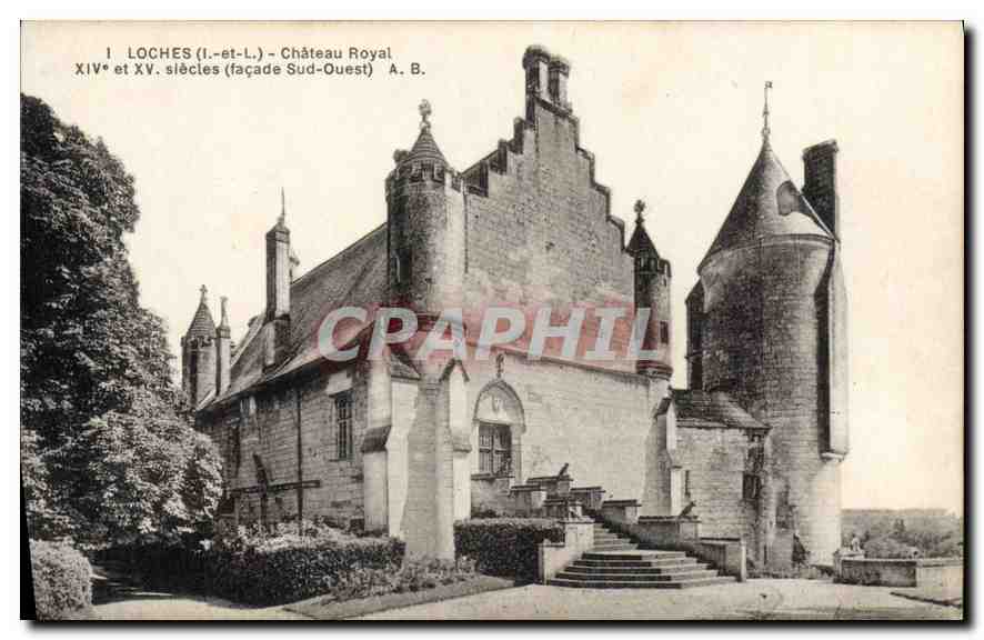 CPA Loches Chateau Royal facade Sud Ouest 