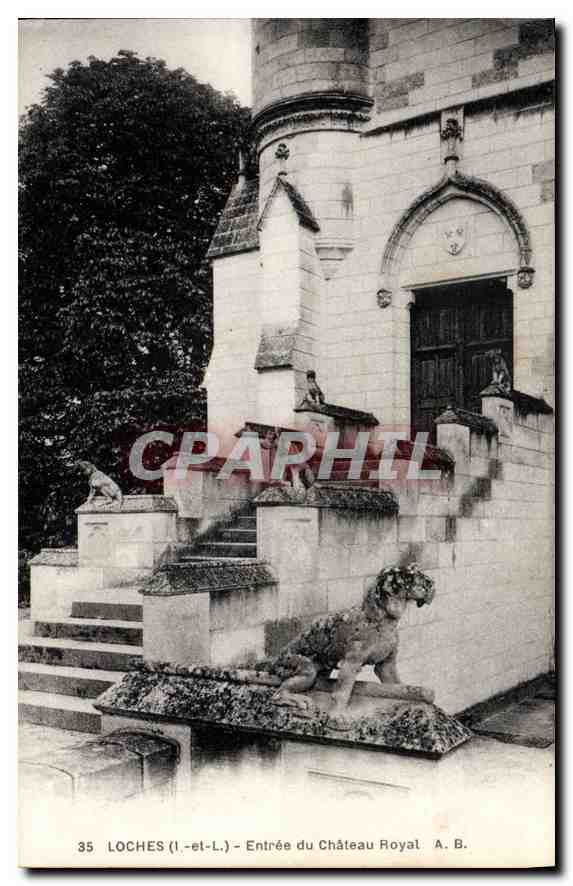 CPA Loches Entree du Chateau Royal 