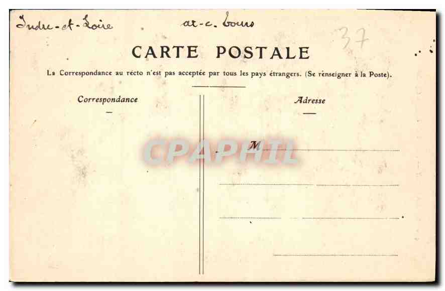 CPA Villandry Portail de l'Eglise  — Rückseite