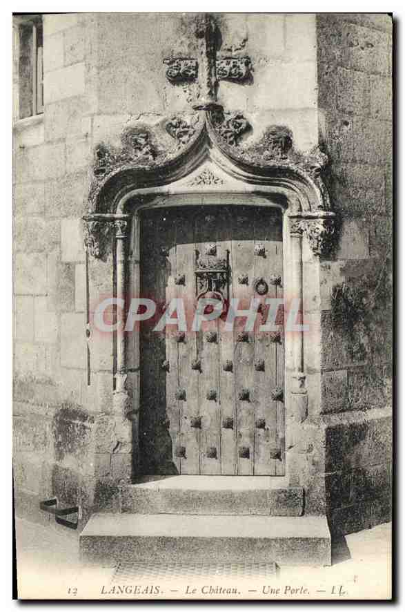 CPA Langeais Le Chateau Une Porte 