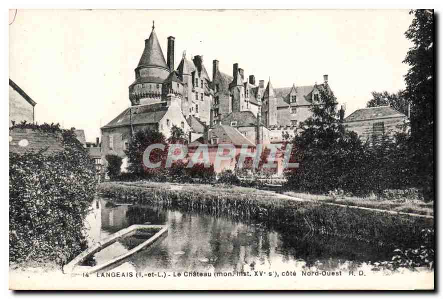 CPA Langeais Le Chateau cote Nord Ouest 