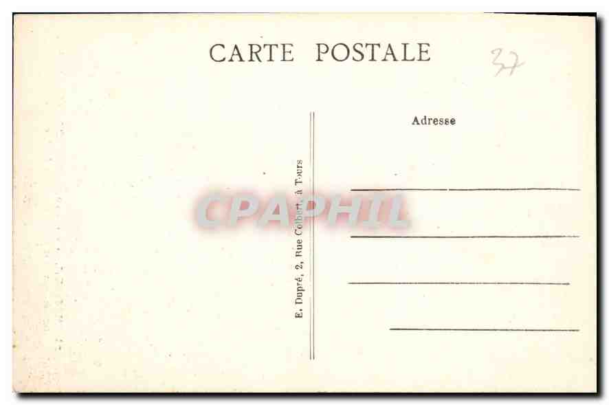 CPA Amboise Le Chateau cote Nord Ouest Tour des Cavaliers et Balcons en fer ferge  — Rückseite
