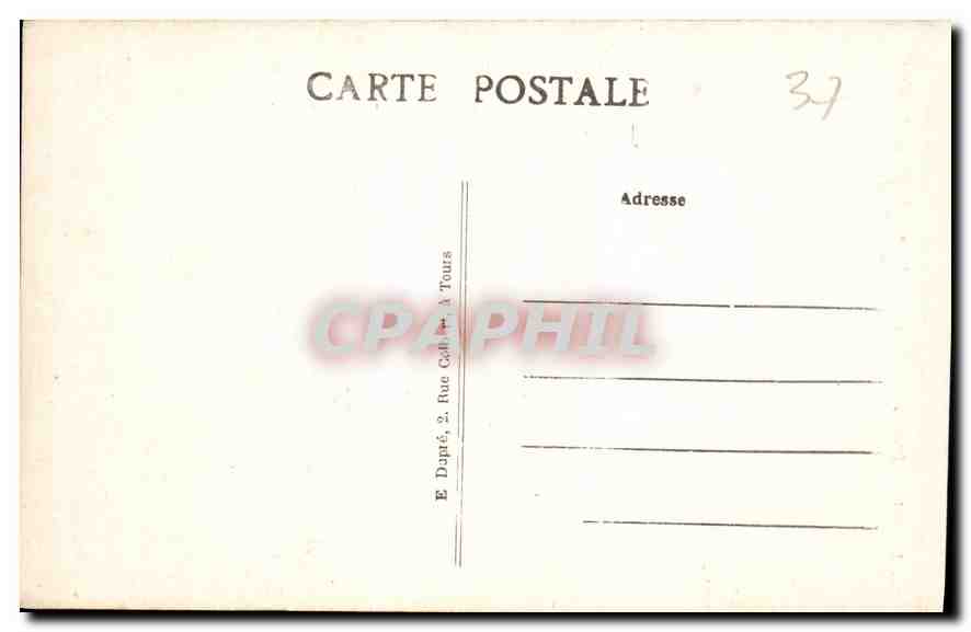 CPA Amboise Le Chateau Chapelle St Hubert  — Rückseite