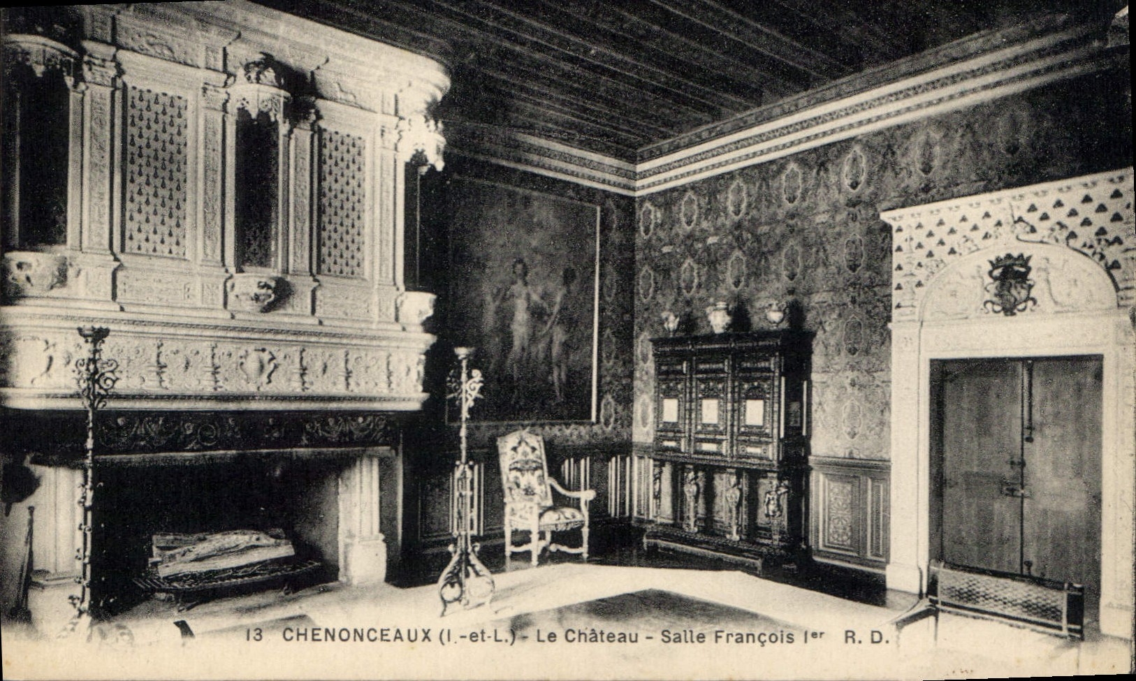 CPA Chenonceaux Le Chateau Salle Francois 1er