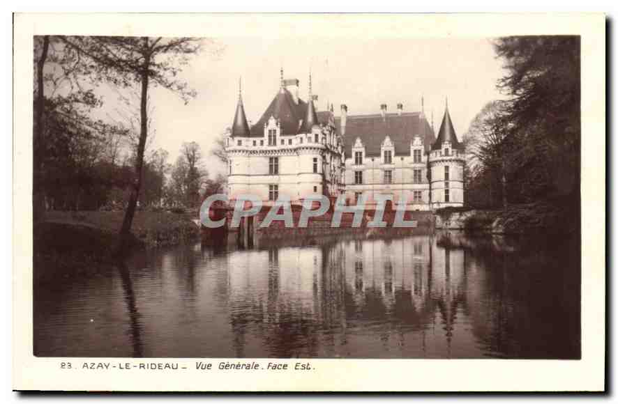 CPA Azay le Rideau Vue Generale Face Est 