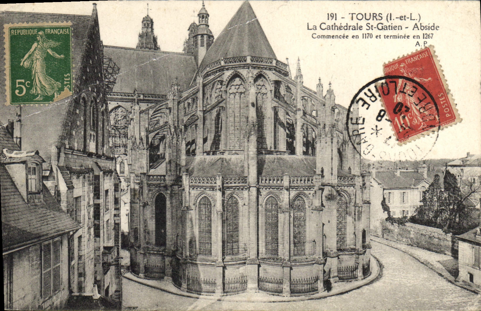 CPA Tours La Cathedrale St Gatien Abside 