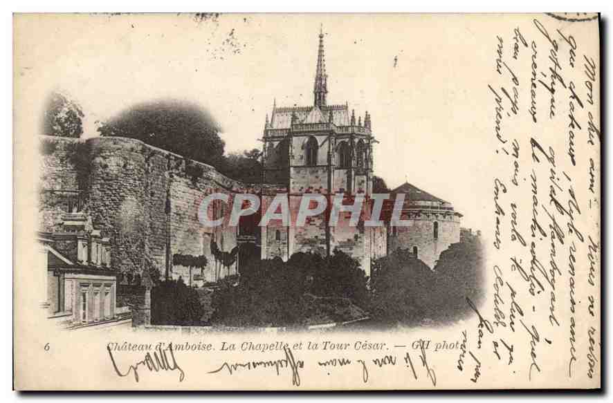 CPA Chateau d'Amboise La Chapelle et la Tour Cesar 