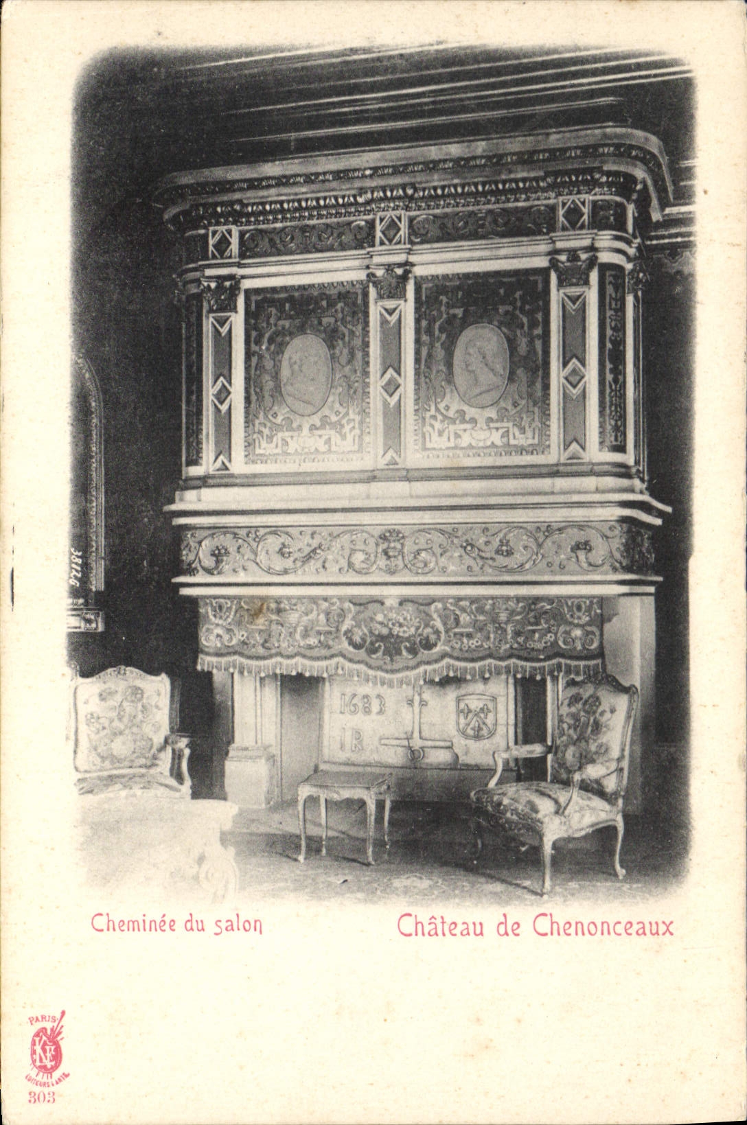 CPA Cheminee du Salon Chateau de Chenonceaux 
