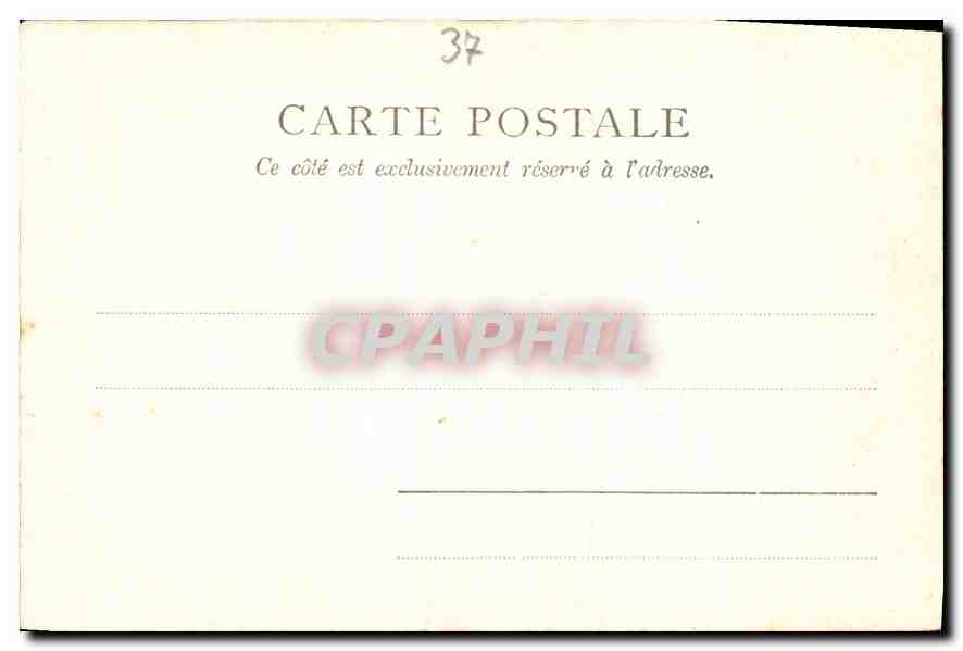 CPA Cheminee du Salon Chateau de Chenonceaux  — Rückseite