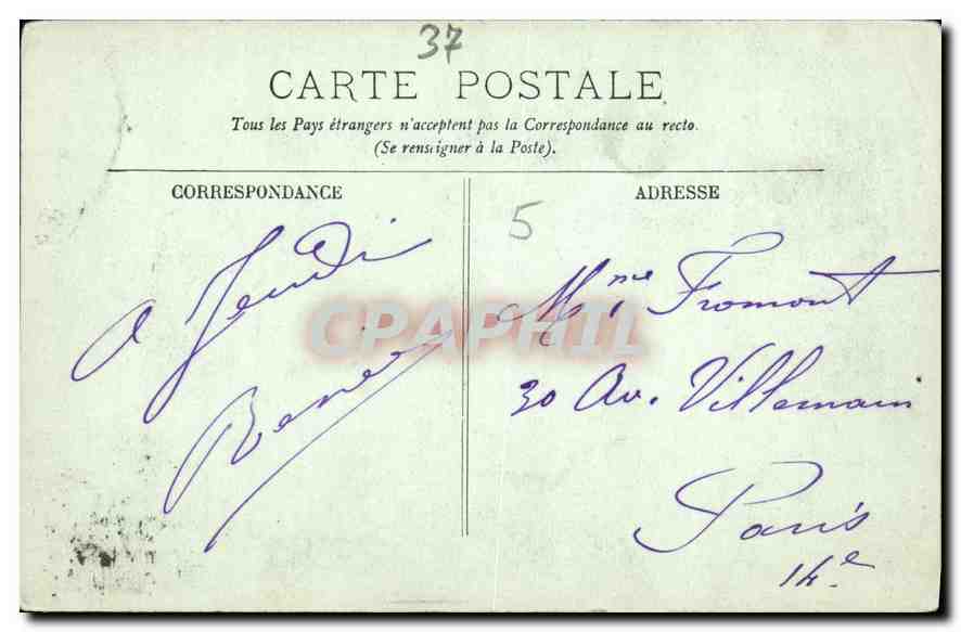 CPA Azay le Rideau Une Vue dans le Parc  — Rückseite