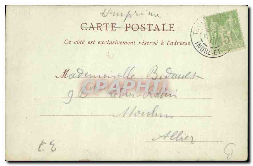 CPA Tours La Cathedrale  — Rückseite