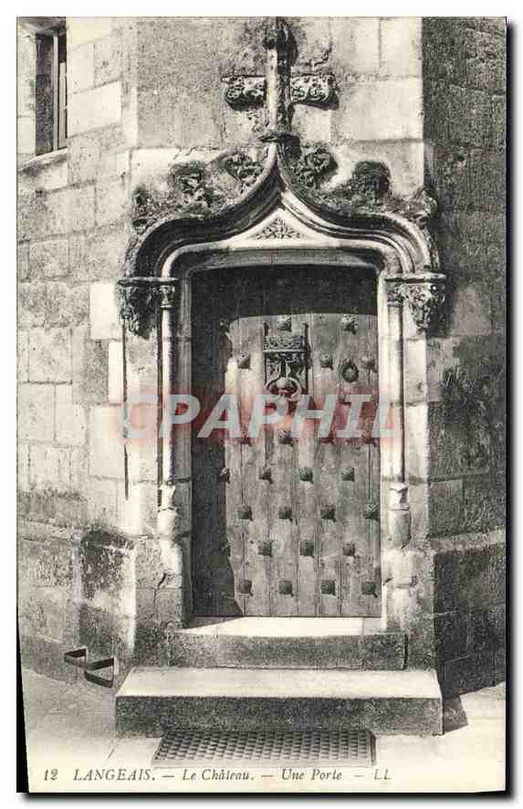 CPA Langeais Le Chateau Une Porte 