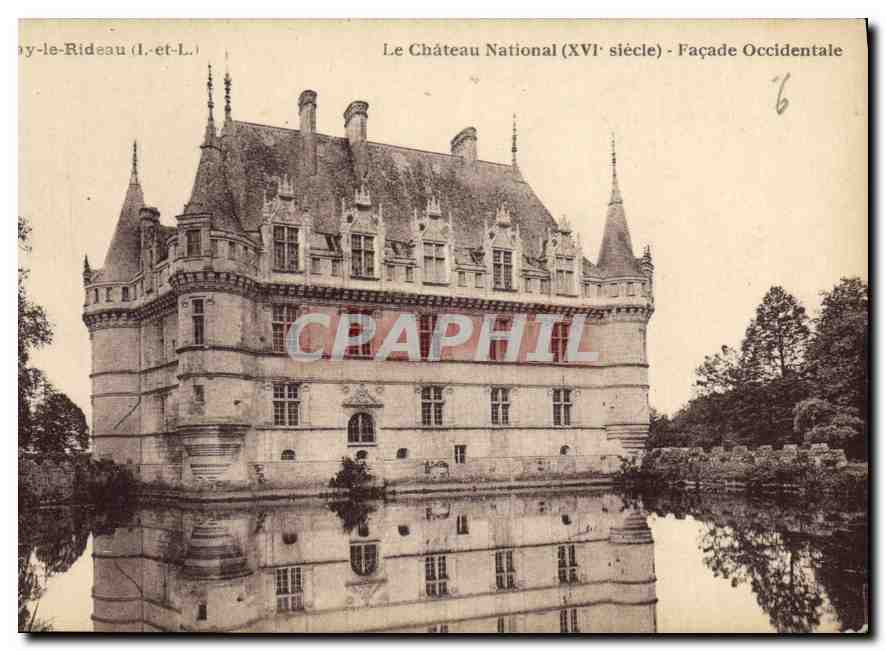 CPA Azay le Rideau Le Chateau National Facade Occidentale 