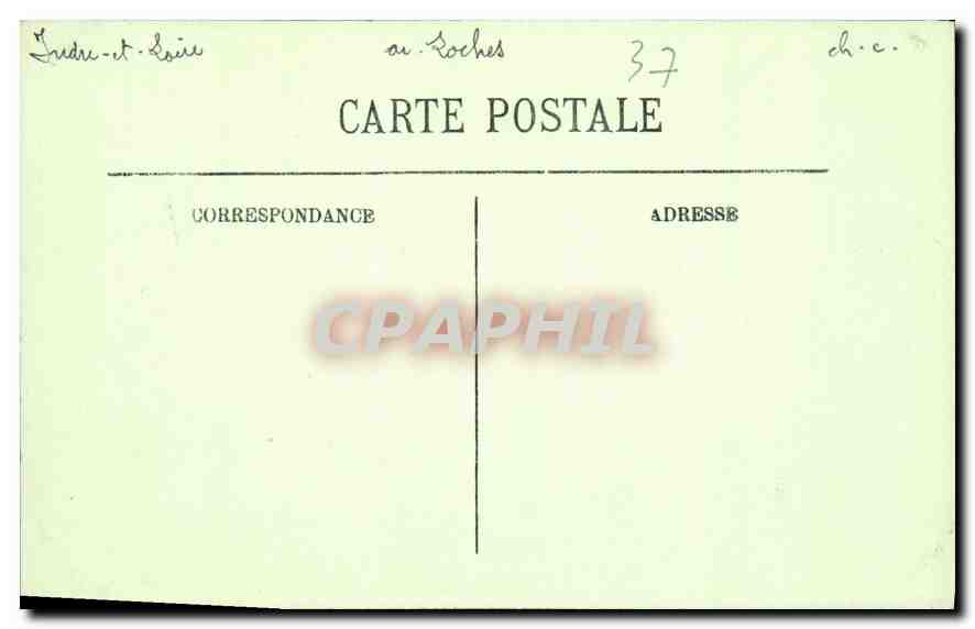 CPA Montresor Eglise Portail Principal  — Rückseite