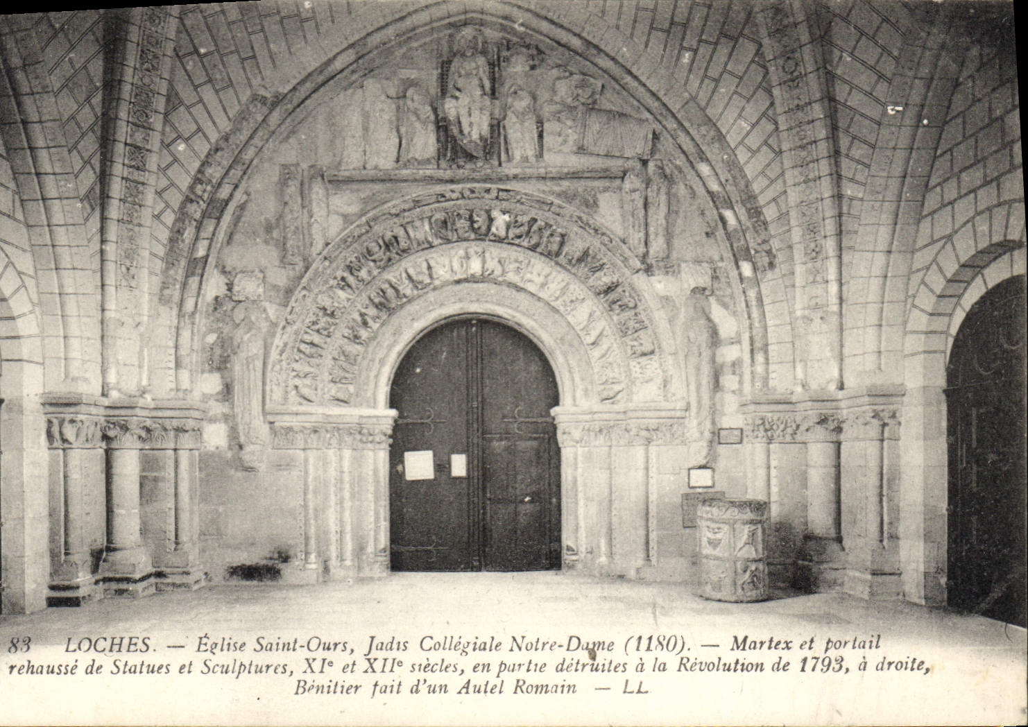 CPA Loches Eglise Saint Ours Jadis Collegiale Notre Dame 