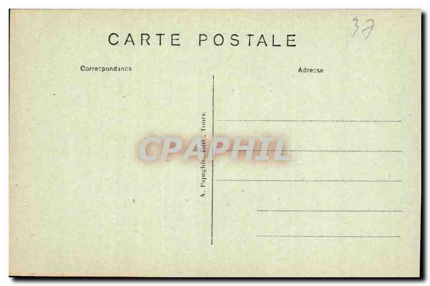 CPA Loches Chateau Royal Tombeau d'Agnes Sorel erige vers le XV siecle  — Rückseite