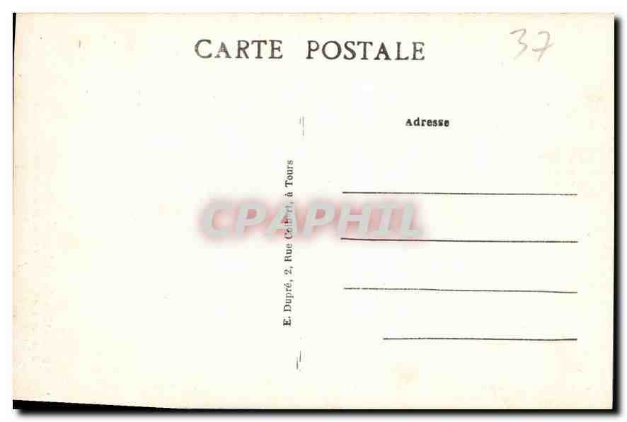 CPA Amboise Le Chateau Porte d'entree du Jeu de Paume  — Rückseite