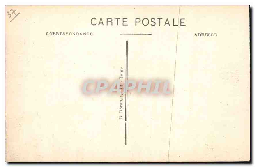 CPA Chinon Vue Generale du Chateu mon hist et la Vienne  — Rückseite