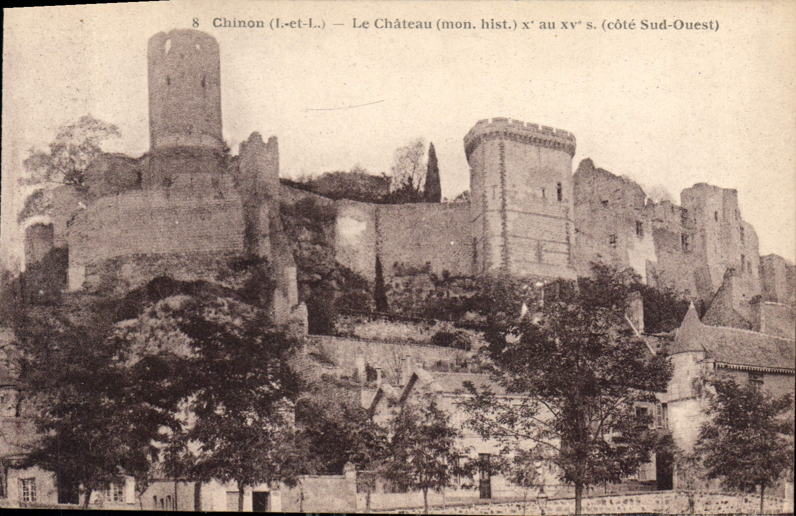CPA Chinon Le Chateau cote Sud Ouest 