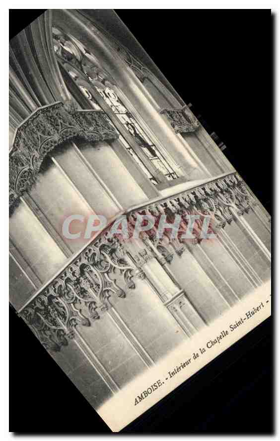 CPA Amboise Interieur de la Chapelle Saint Hubert 
