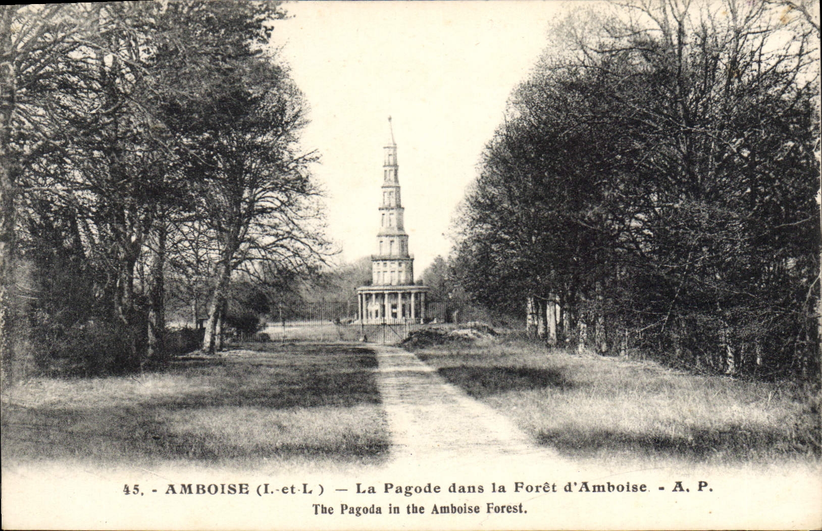 CPA Amboise La Pagode dans la Foret d'Amboise 