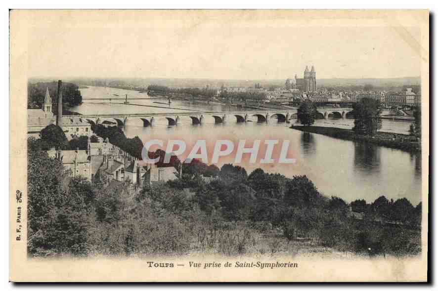 CPA Tours Vue prise de Saint Symphorien 