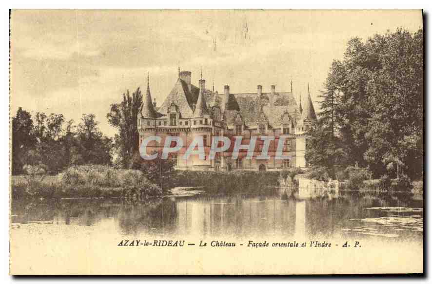 CPA Azay le Rideau Le Chateau Facade orientale et l'Indre 