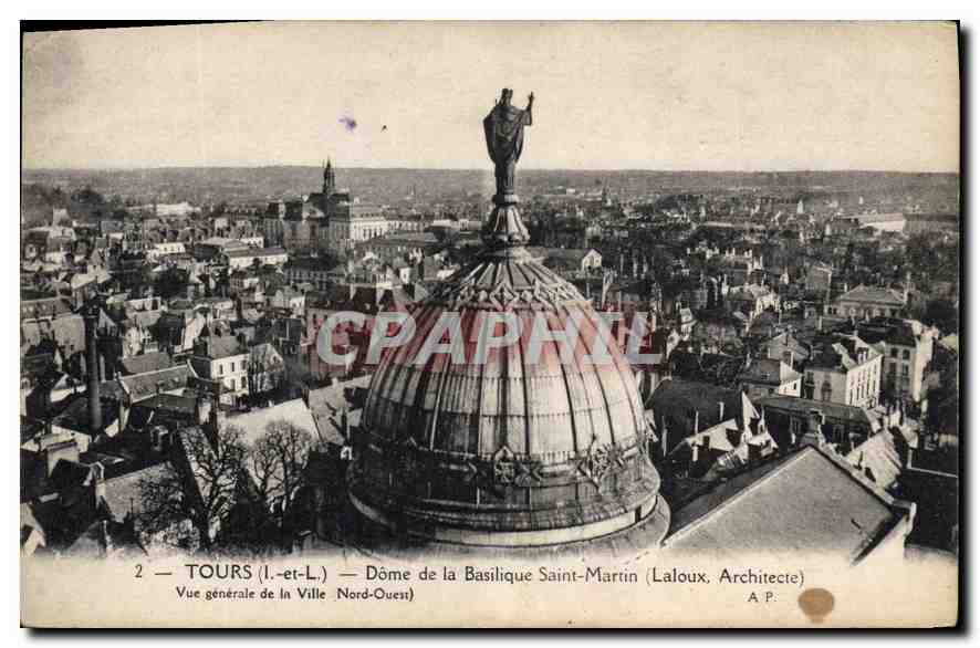 CPA Tours Dome de la Basilique Saint Martin 