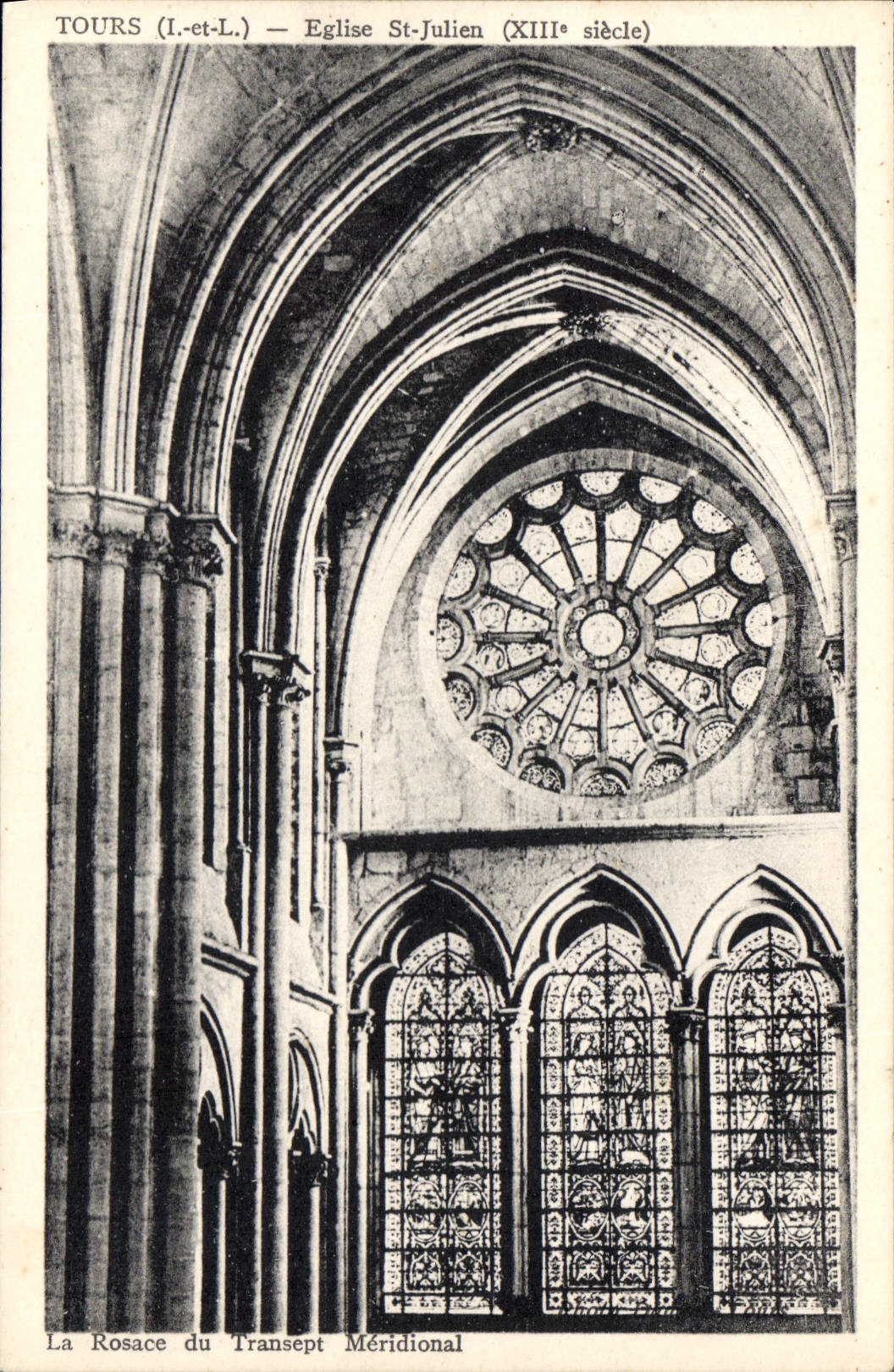 CPA Tours Eglise St Julien la Rosace du Transept Meridional 